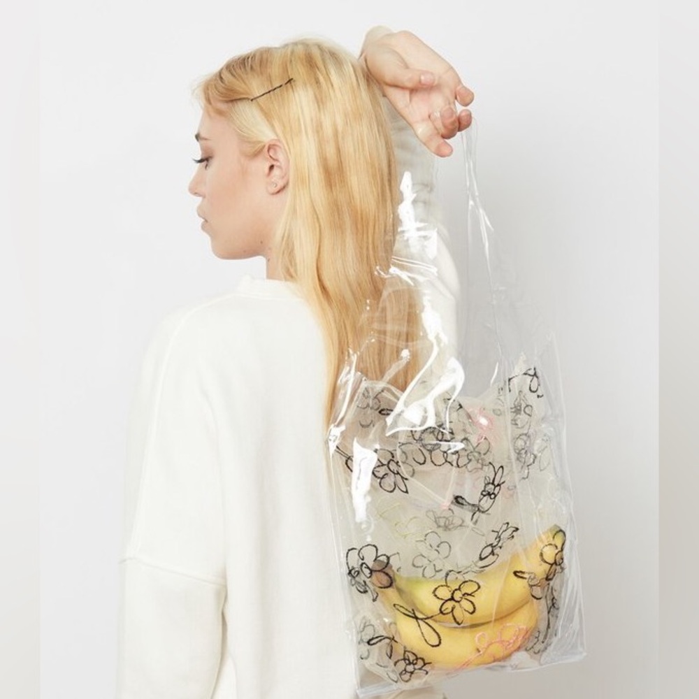 Sandy Liang PVC and mesh clear tote